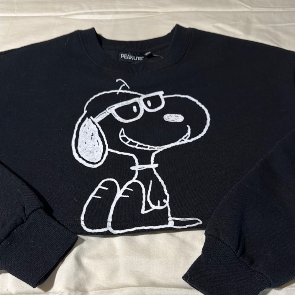 Black Peanuts Snoopy Sweatshirt